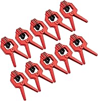Woodpeckers BANDCLAMP-10P Edge Band Spring Clamps, 10-Pack 3" Non-Marring Anti-Slip for Woodworking, Cabinetry, Trim