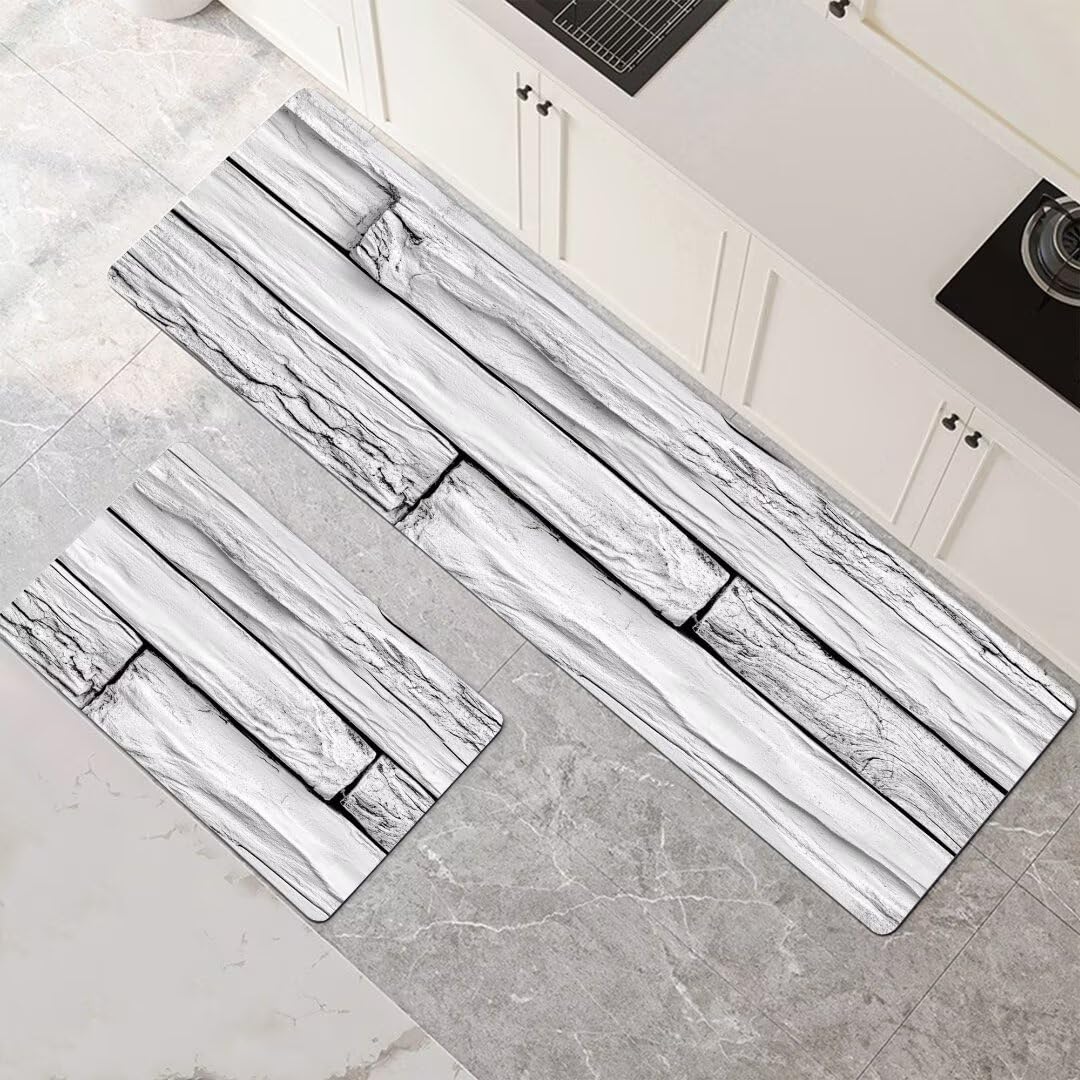 Alfombra de cocina súper absorbente de secado rápido, juego Wood de dos piezas de 45cm