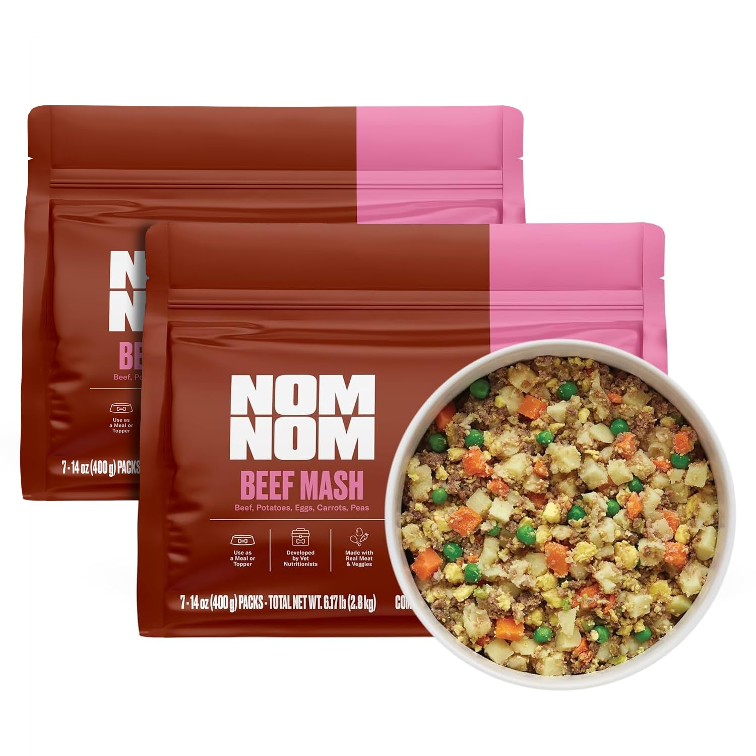 Nom Nom Fresh-Frozen Beef Mash Dog Food
