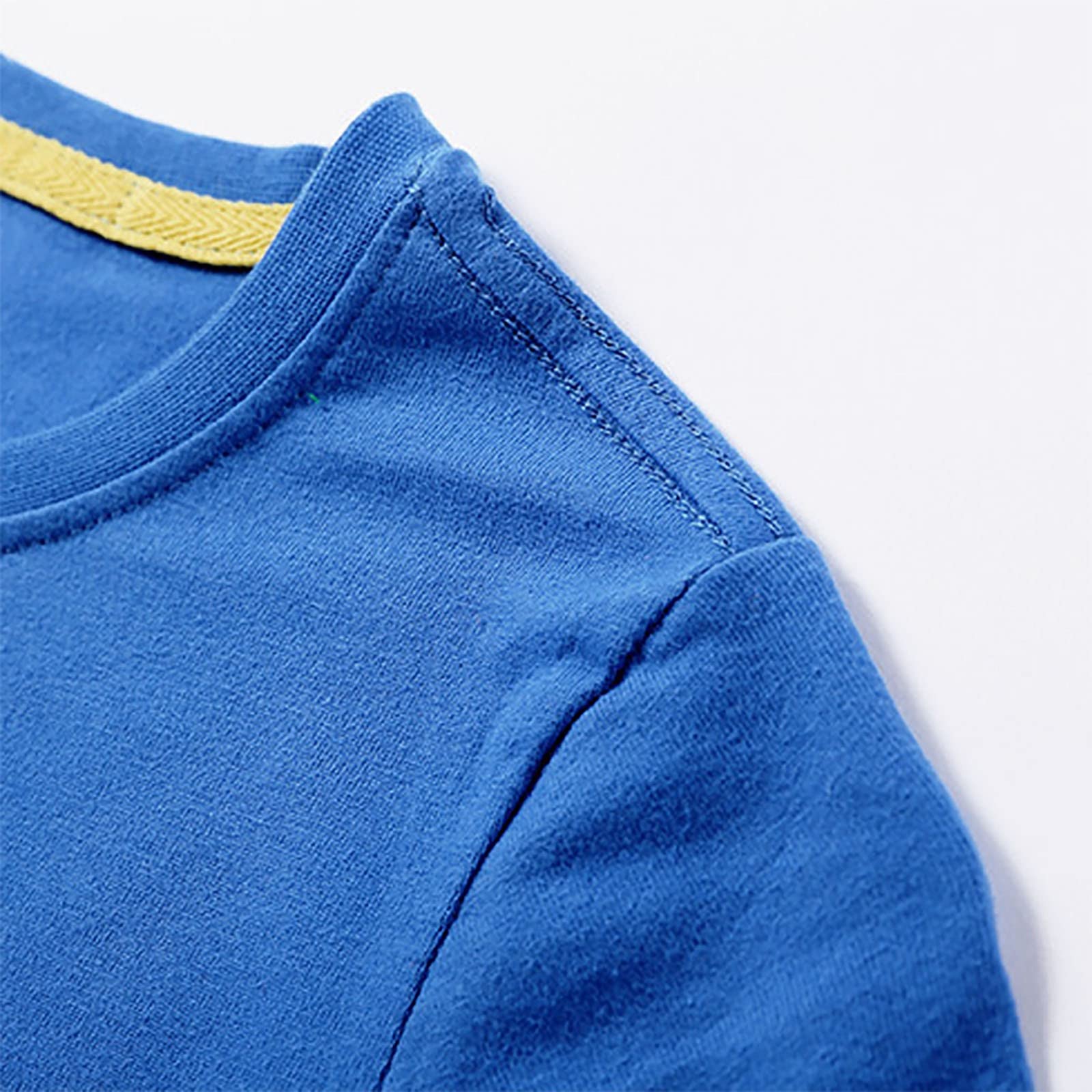 Kids Solid Color Short Sleeve T-Shirts for Boys Girls Summer Crewneck Basic Tee Shirt Toddler Baby Undershirt Tops — view 4