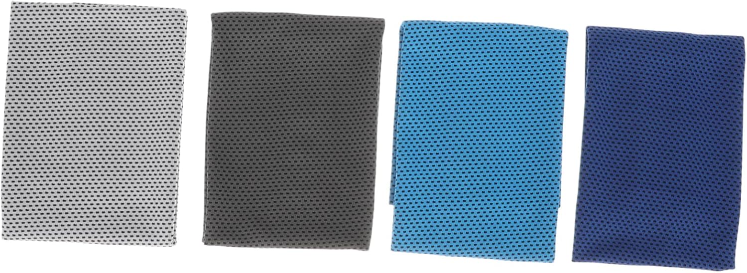 4Pcs Chilly Cool Towel Quick Drying Cooling Towels for Sports Gym Yoga Camping Soft Skin Friendly for Fever Relief Outdoor Activities Dark