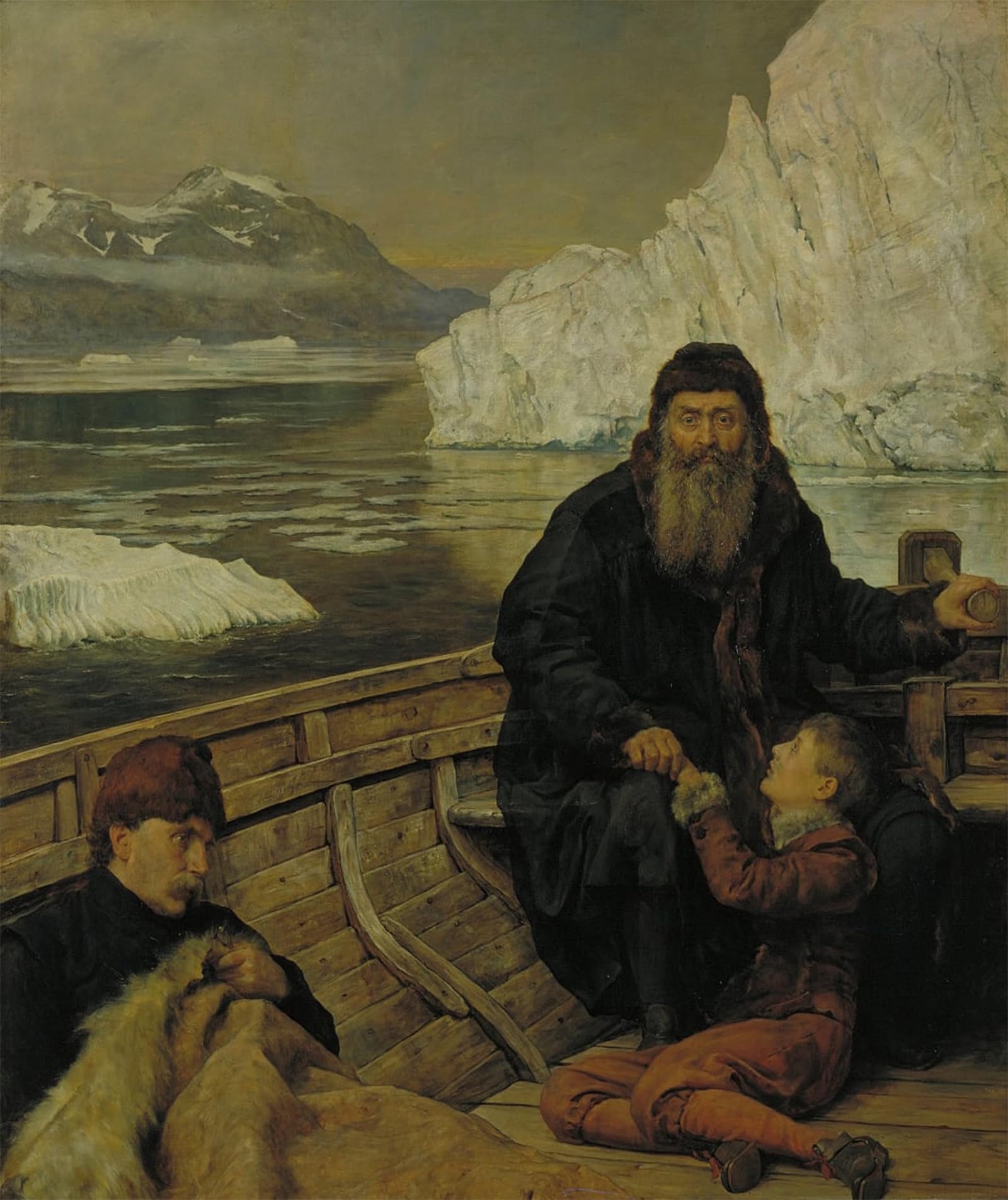 POSTERIIk Famous Animal Posters Vintage Picture The Last of Henry Hudson by John Collier Modern Wall Decor for Home Decor 60x90cm