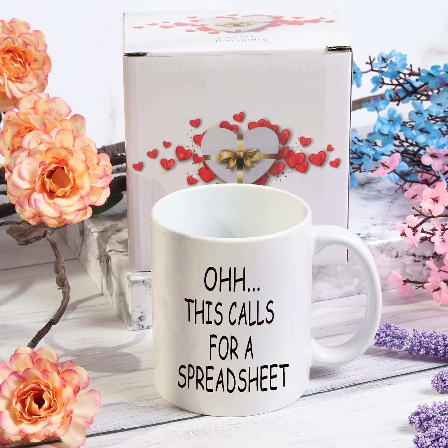 WENSSY Accountant Gifts Spreadsheet Mug, Oh This Calls For a Spreadsheet Mug, Funny Gift for Accounting Boss CPA Men Women Nerd 11 Ounce with Gift Box - Image 7
