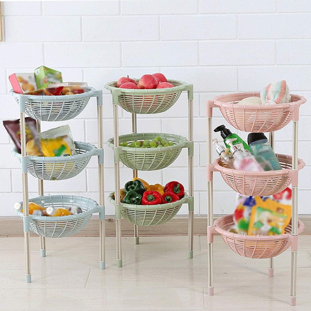 Kitchen Storage Rack Detachable Rack Storage Rack Multi-Color Optional Rack Kitchen Rack Storage (Color : White, Size : 4 Layers) (White 3 Layers)