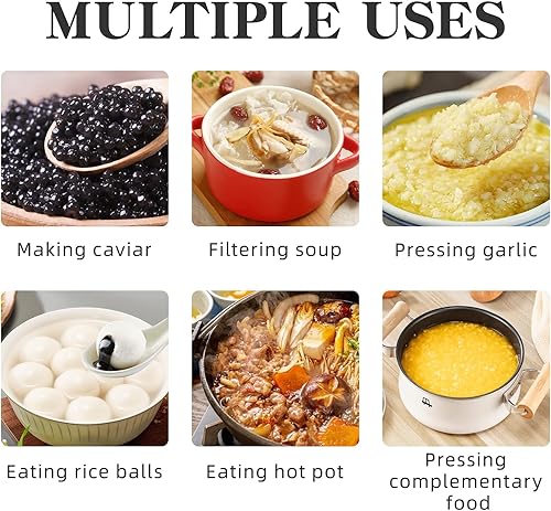 Miniatura 5 de jojofuny 2 cucharas pequeñas ranuradas: cuchara de esferificación de acero inoxidable para cocinar, accesorios de caviar para caviar, sopa, salsas,