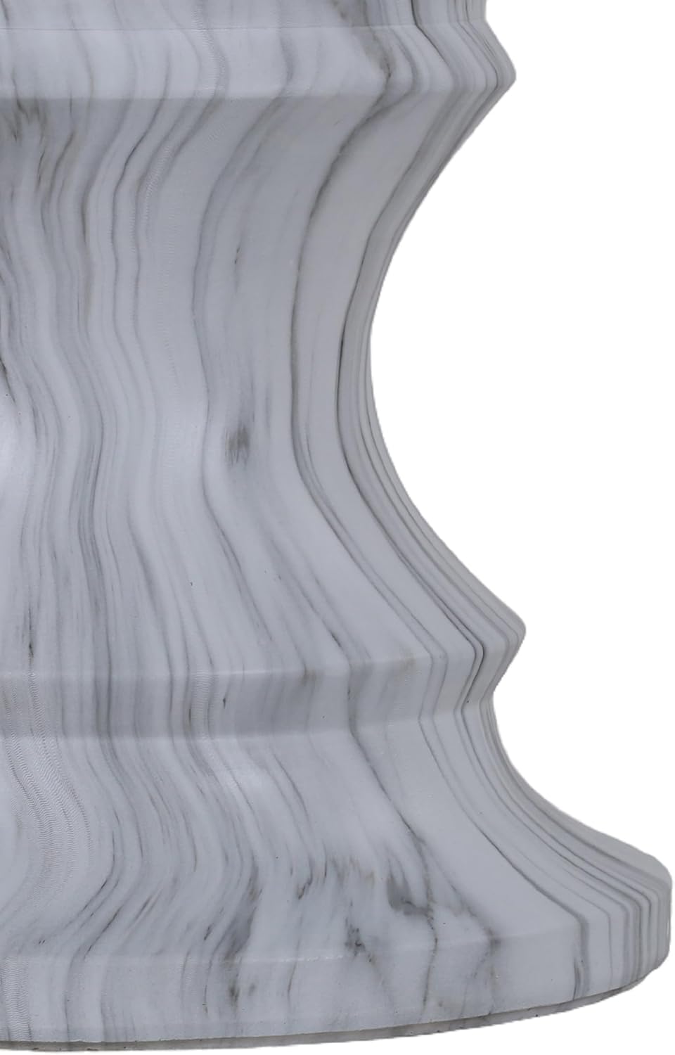 15" Durable Mgo Material Farmhouse Coffee Tables, Rustic Center Table with Weatherproof, Modern Outdoor Art Tea Table with Water Transfer for Patio Garden, Marble