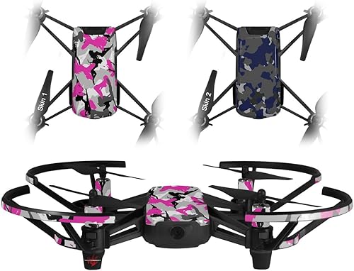 Skin Wrap 2 Pack para DJI Ryze Tello Drone chica Sexy Silueta camuflaje caliente rosa fucsia Drone No Incluidas