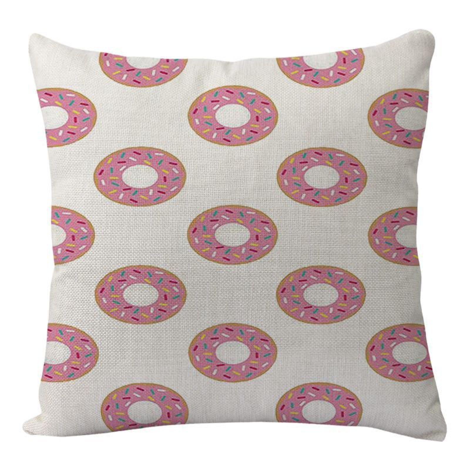 Wazylphin Cushion Covers Pink Geometry Pillow Cases Cotton and Linen Cushions with Covers Included Zipper Sofa Cushions Soft Pillowcase Living Room Pillow Cover Bedroom Cushion Cover 60x60cm/1 Pack