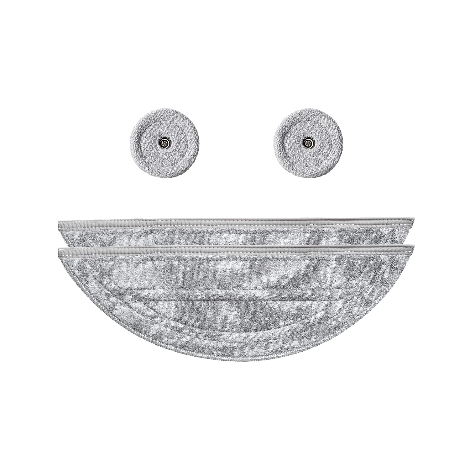 roborock 2 Pack Microfiber Mop Cloths and 2 Pack Edge Mop Cloths for Saros 10 Robot Vacuum Cleaner, Mop Pad Replacement Accessories