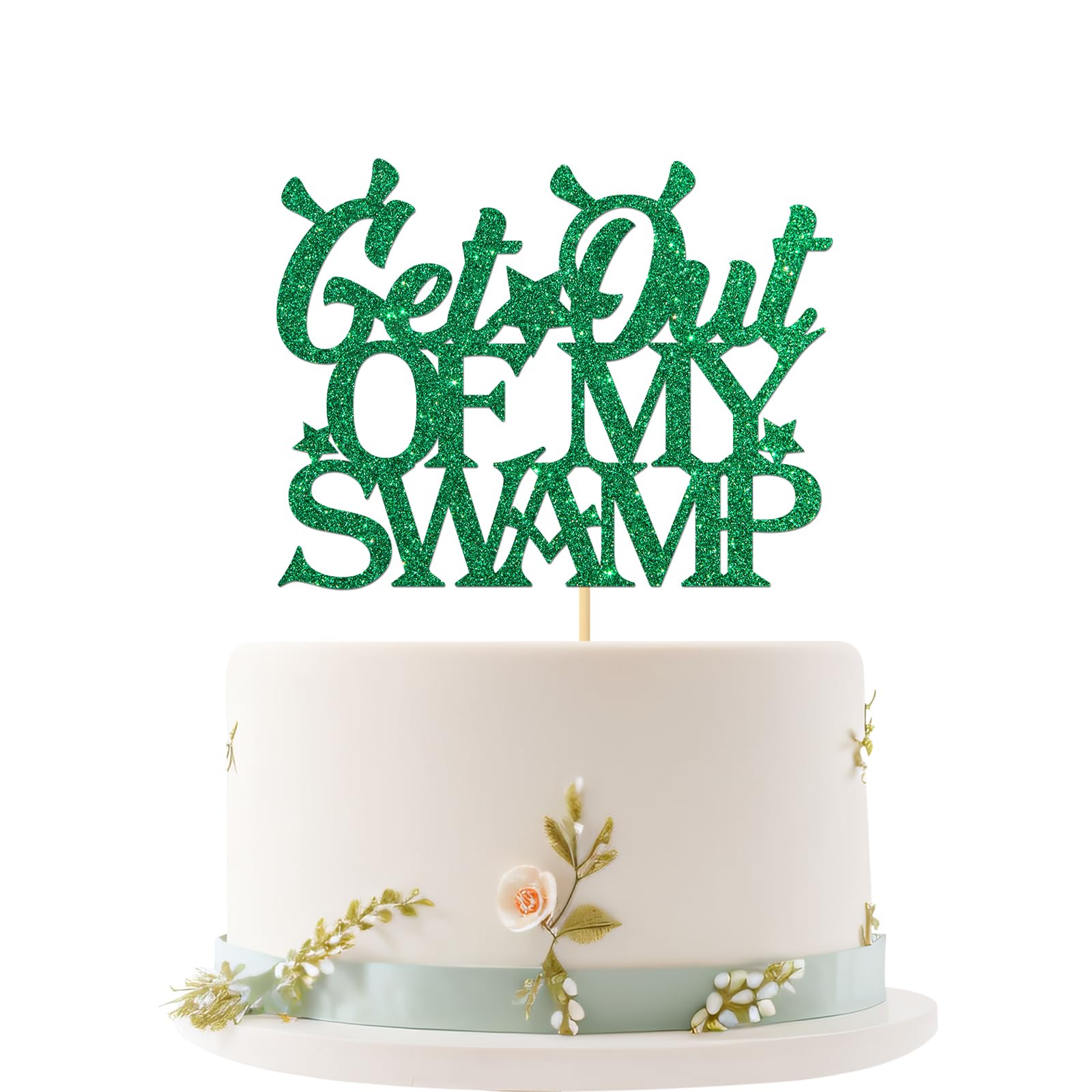 Get out of My Swamp Cake Topper, Welcome Home Cake Topper, Funny Housewarming Party Decorations, House Party Decorations Supplies