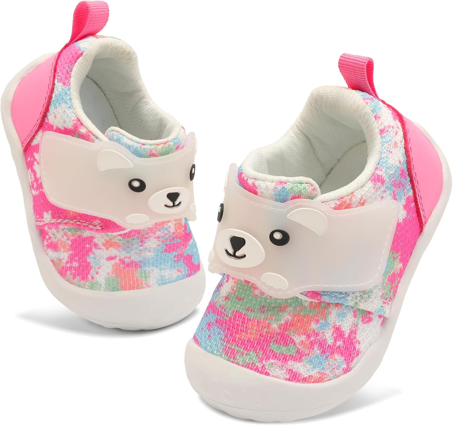 FEETCITY Baby Walking Shoes Wide Baby Shoes Boys Girls Infant Sneakers Crib Shoes Breathable Toddler Barefoot Shoes Slip On Shoes