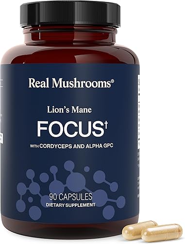 Miniatura 11 de Lions Mane Mushroom Cognition (120 cápsulas) Cápsulas de extracto de hongo de melena de león Suplemento para el cerebro, vitaminas cerebrales