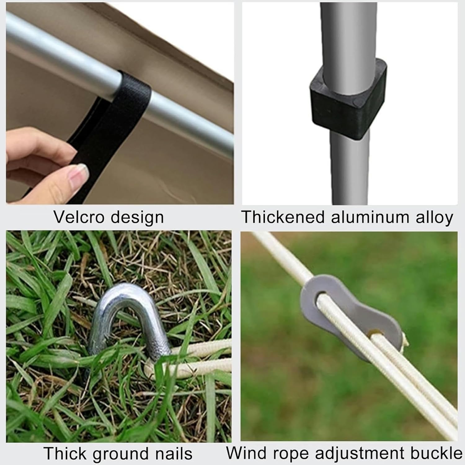 AMNOOL Vehicle Awning, Car Side Awning, Removable Lateral Awning On The Ripstop UPF50+roof, Hinges and Reinforced Posts for SUV/Truck/Van (Size: 6.6 * 9.8ft)