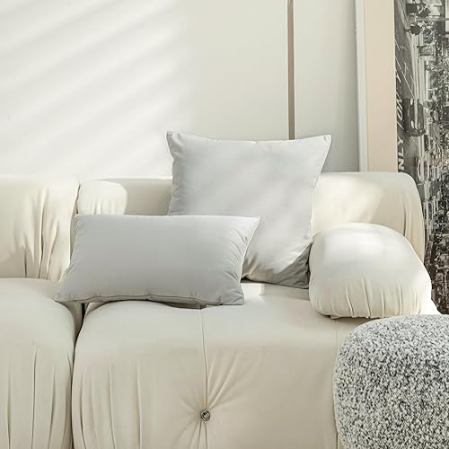 Vista 152 de Home Brilliant Fundas de almohada color verde azulado súper suaves cuadradas de terciopelo azul para sofá, dormitorio de niñas pequeñas, 18 x 18