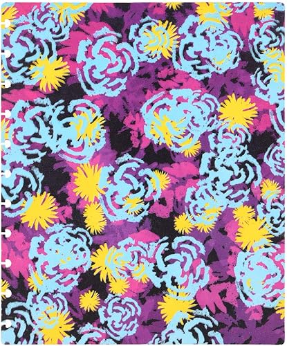 Vista 515 de Talia - Agenda personalizable con aros, (Fireworks Deep Lake, con discos Deep Lake, tamaño mediano (7.5 x 9.75 pulgadas).