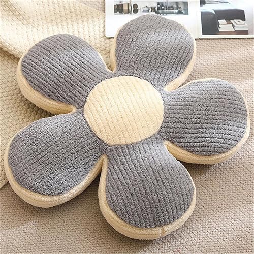 Miniatura 6 de Cojín en forma de flor Cojín de suelo Cojín de oficina sedentario Tatami coche Cojín de asiento de estudiante Cojín (19.7 in, amarillo)