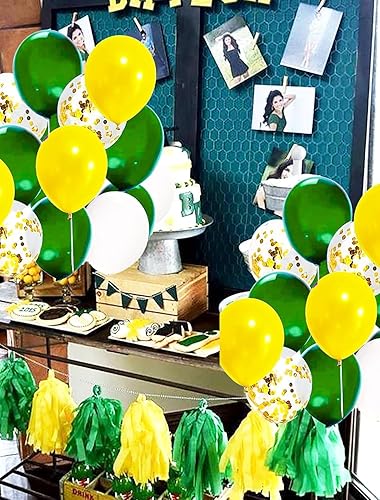 Miniatura 8 de Decoraciones de fiesta de graduación verde y amarillo 2025/globos verdes amarillos/decoraciones de graduación verdes 2025/globo John Deere/fiesta de