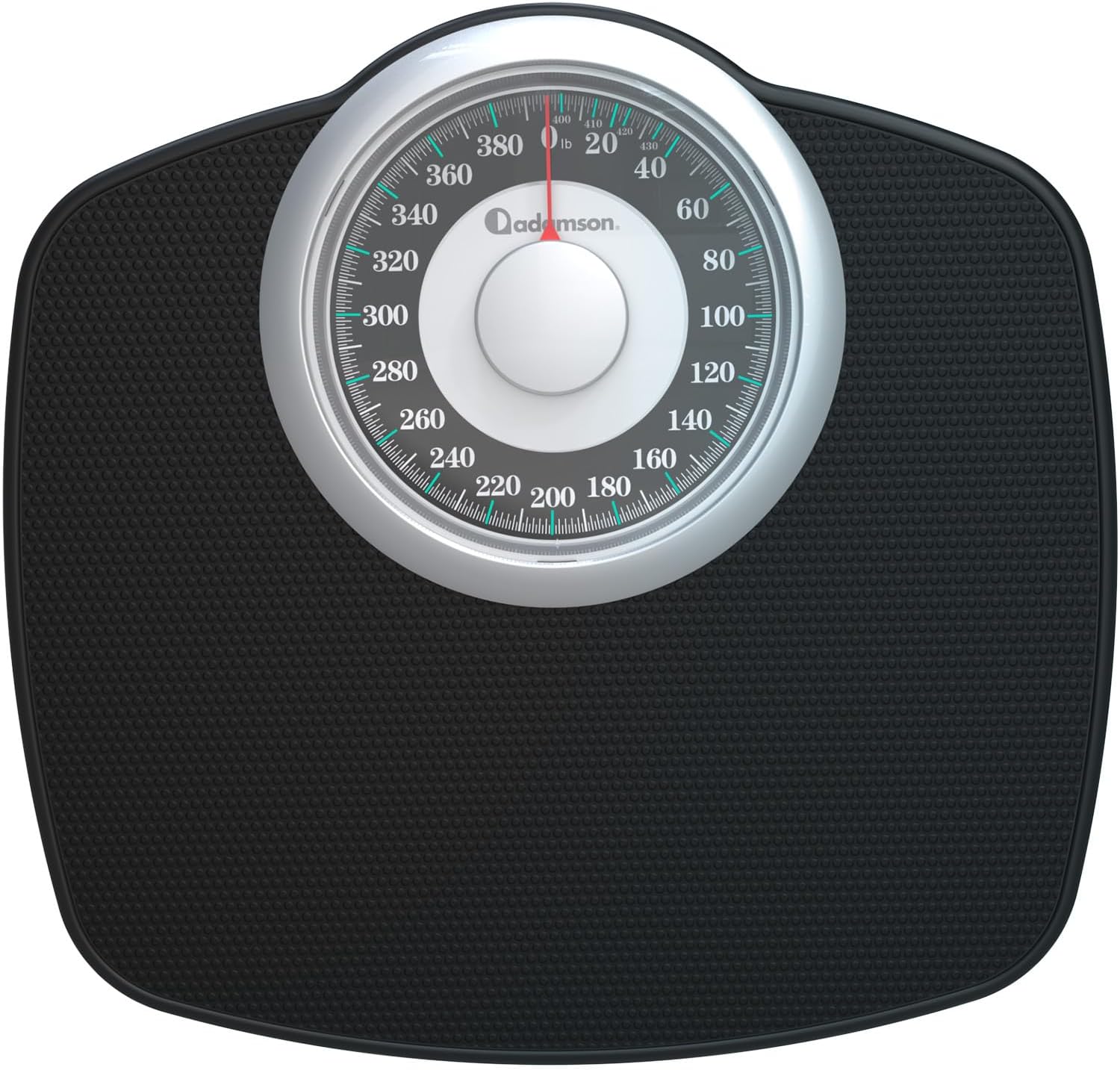Adamson A24 Scales For Body Weight - Up To 350 LB - New 2024 - Anti-Skid Rubber Surface Extra Large Numbers - High Precision Bathroom Scale Analog - Durable With 20-Year Warranty