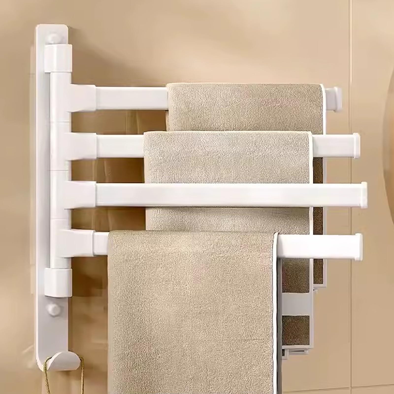 Porte-serviettes muraux pivotants : la solution anti-humidité gain de place pour petite douche