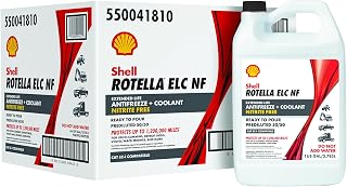 Shell Rotella Nitrite-Free Extended Life ELC Anti-Freeze + Coolant, Pre-Diluted 50/50 (1 Gallon, Case of 6)