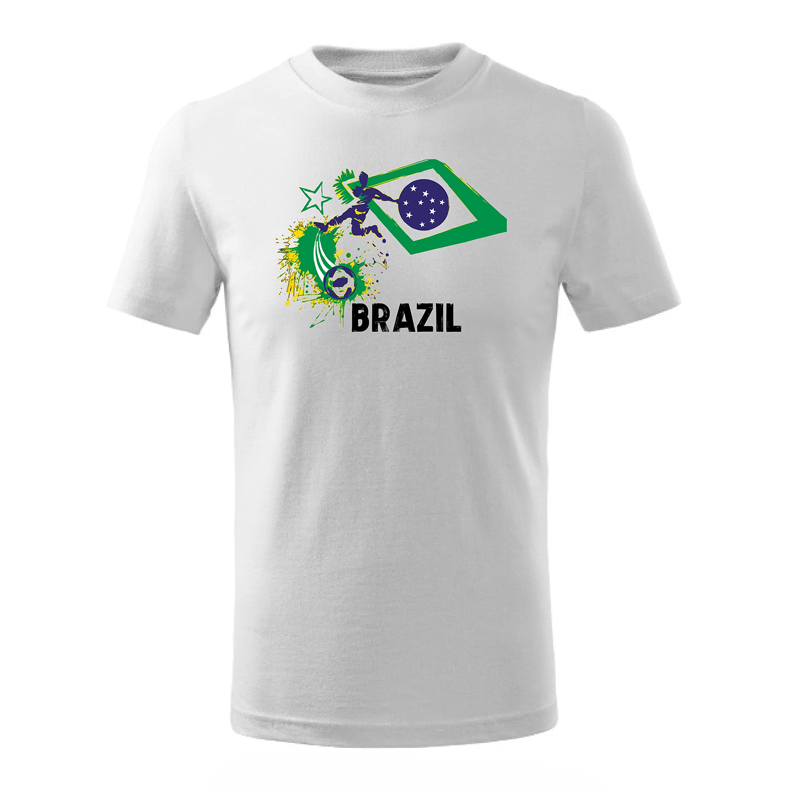 GenericBrazil Football Team World Fans printed T shirts Supporting The Team Football Team Jersey T shirts For Men | Women | Kids to win the cup