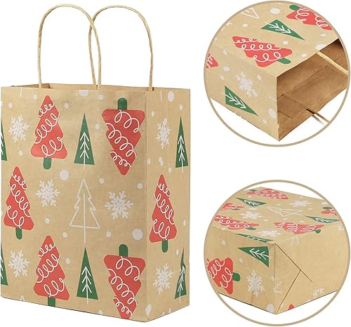 Miniatura 2 de Ogrmar 24 bolsas de regalo de Navidad, bolsas de papel de regalo de Navidad con impresiones de Navidad para regalos de fiesta navideña, caja de