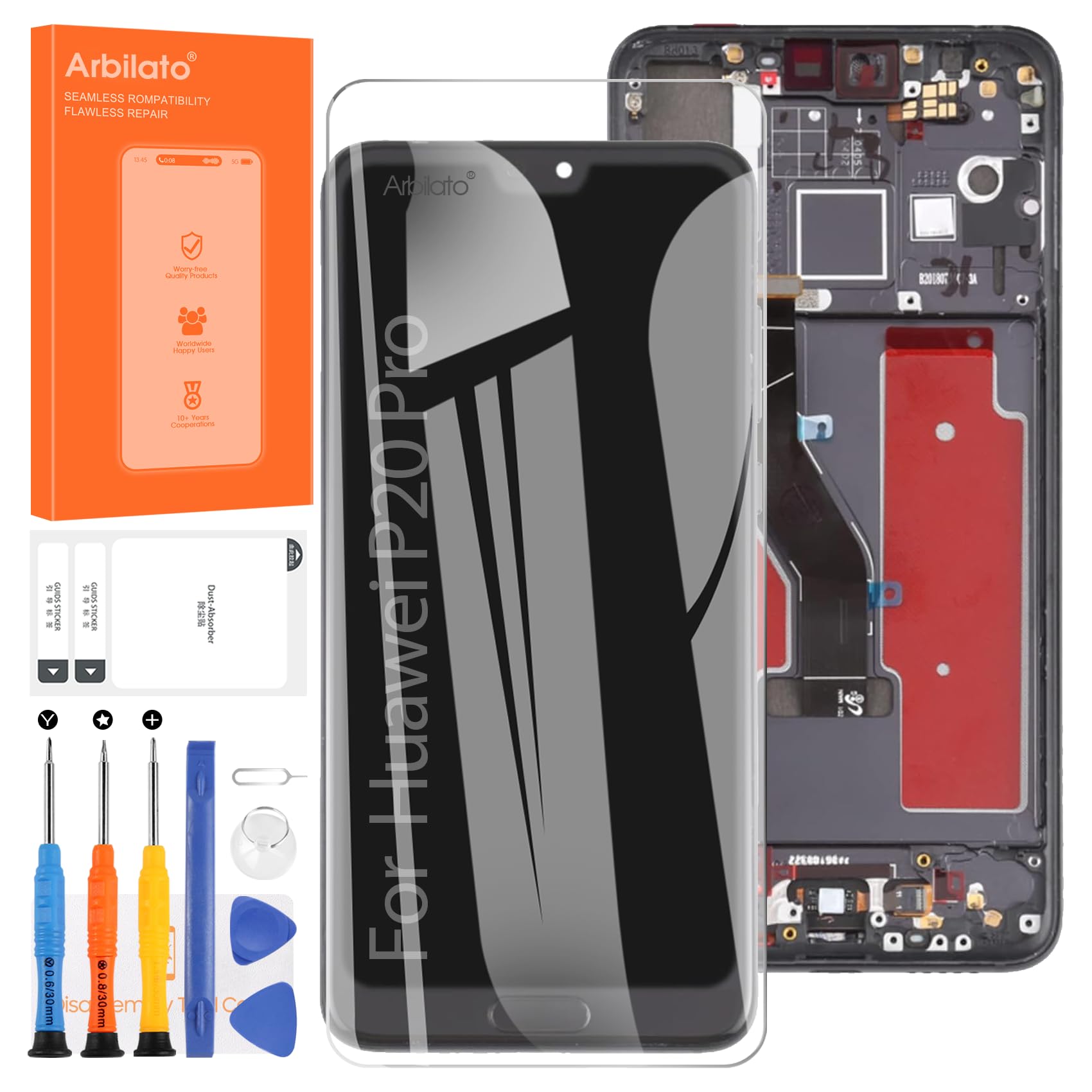 OLED Screen for Huawei P20 PRO Screen Replacement for P20 PRO LCD Screen CLT-L29C,CLT-L29,CLT-L09C Touch Display Digitizer Assembly Repair Parts with