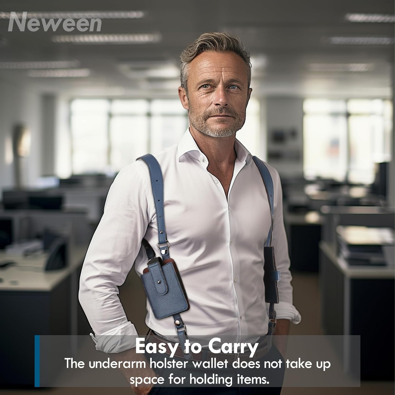 Neween Anti-Theft Hidden Underarm Strap Wallet Pocket Holster Phone Shoulder Holster Bag Double Shoulder Pouch for Men, Women - Image 5