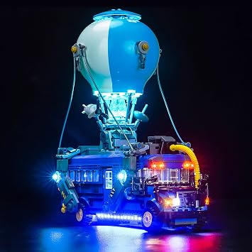 مجموعة إضاءة LED مطورة متوافقة مع مجموعة بناء حافلات Lego Fortnite Battle، وديكور الأضواء متوافق مع طراز Lego 77073 غير متضمن