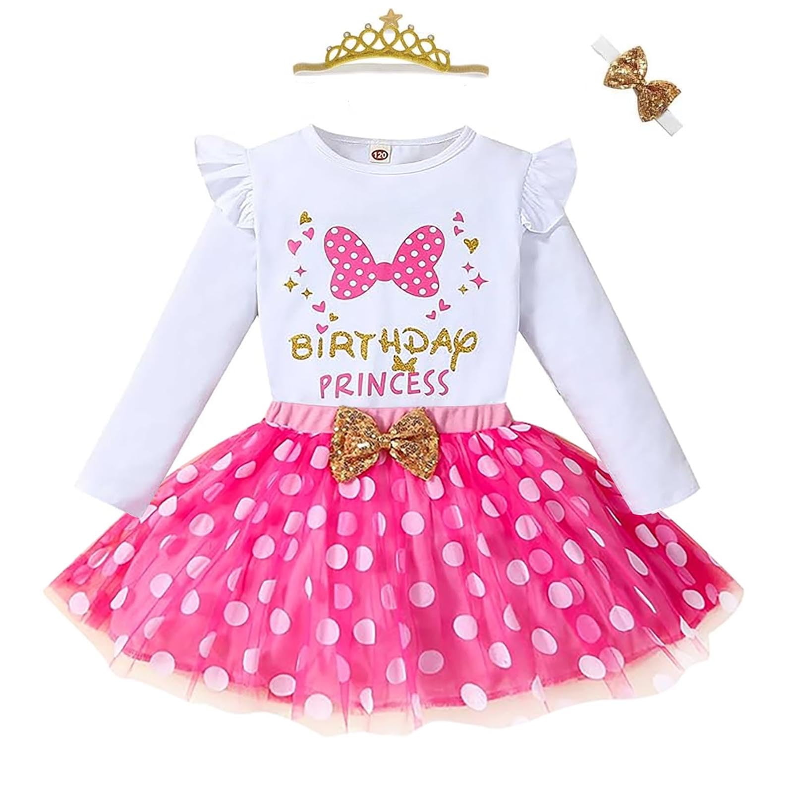 Traje de princesa de cumpleaños para niñas pequeñas, chaleco sin mangas, falda tutú de malla con lunares