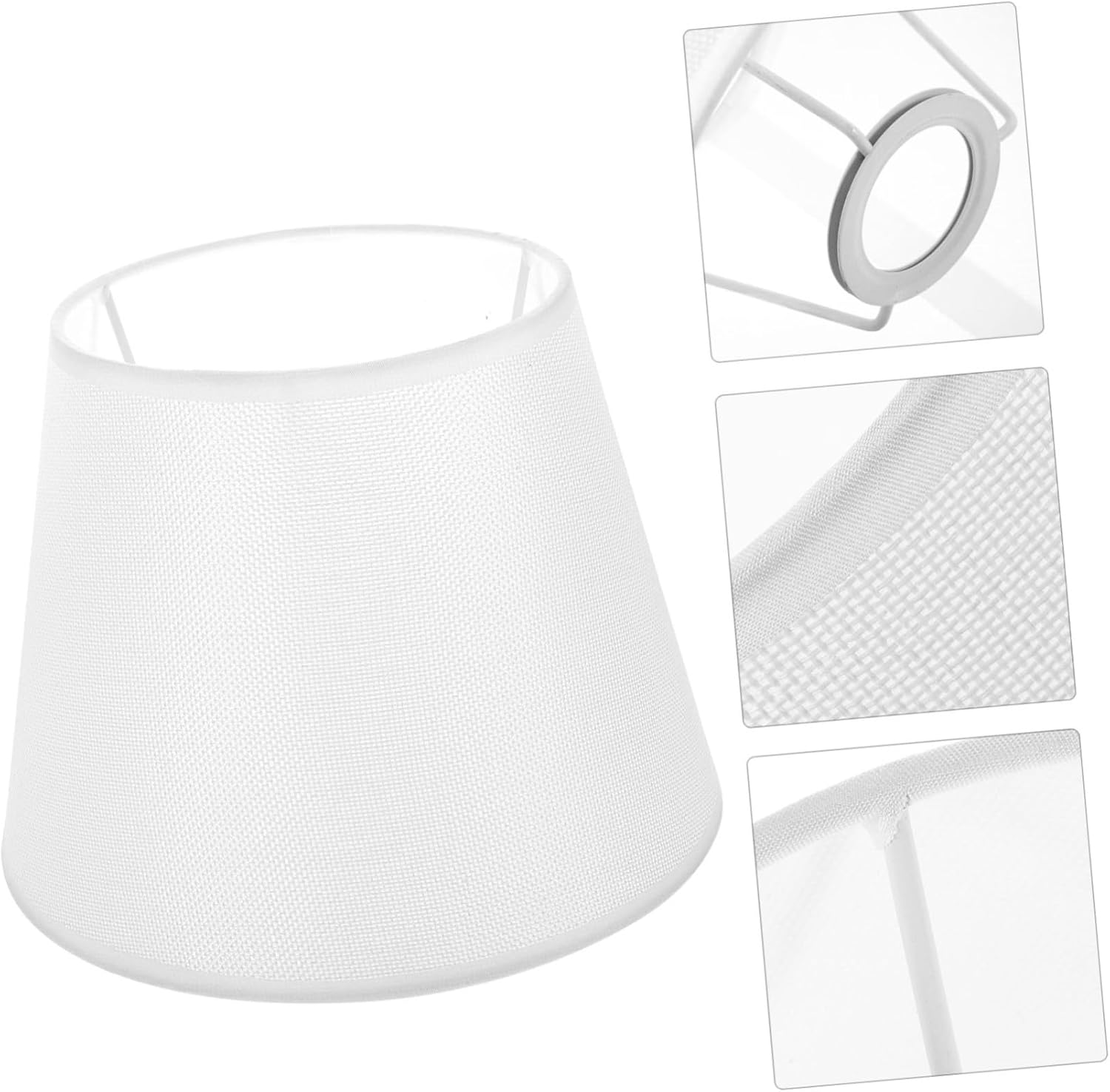 Gatuida Cloth Lampshade Ivory White Fabric Lamp Cover Replacement Accessory for Table and Floor Lamps Metal Frame Dust-resistant Decorative Shade for Warm Ambient Lighting in Bedroom and