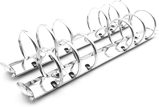 2 Pieces 6-Hole Ring Binder Mechanisms Replacement Kit for Binder Planners Personal A6 30mm