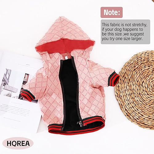 Miniatura 2 de HQREA Sudadera con capucha para perro, ropa de invierno para perro, chaqueta de diseño clásico, ropa exterior de Bulldog francés Teddy Pug Schnauzer