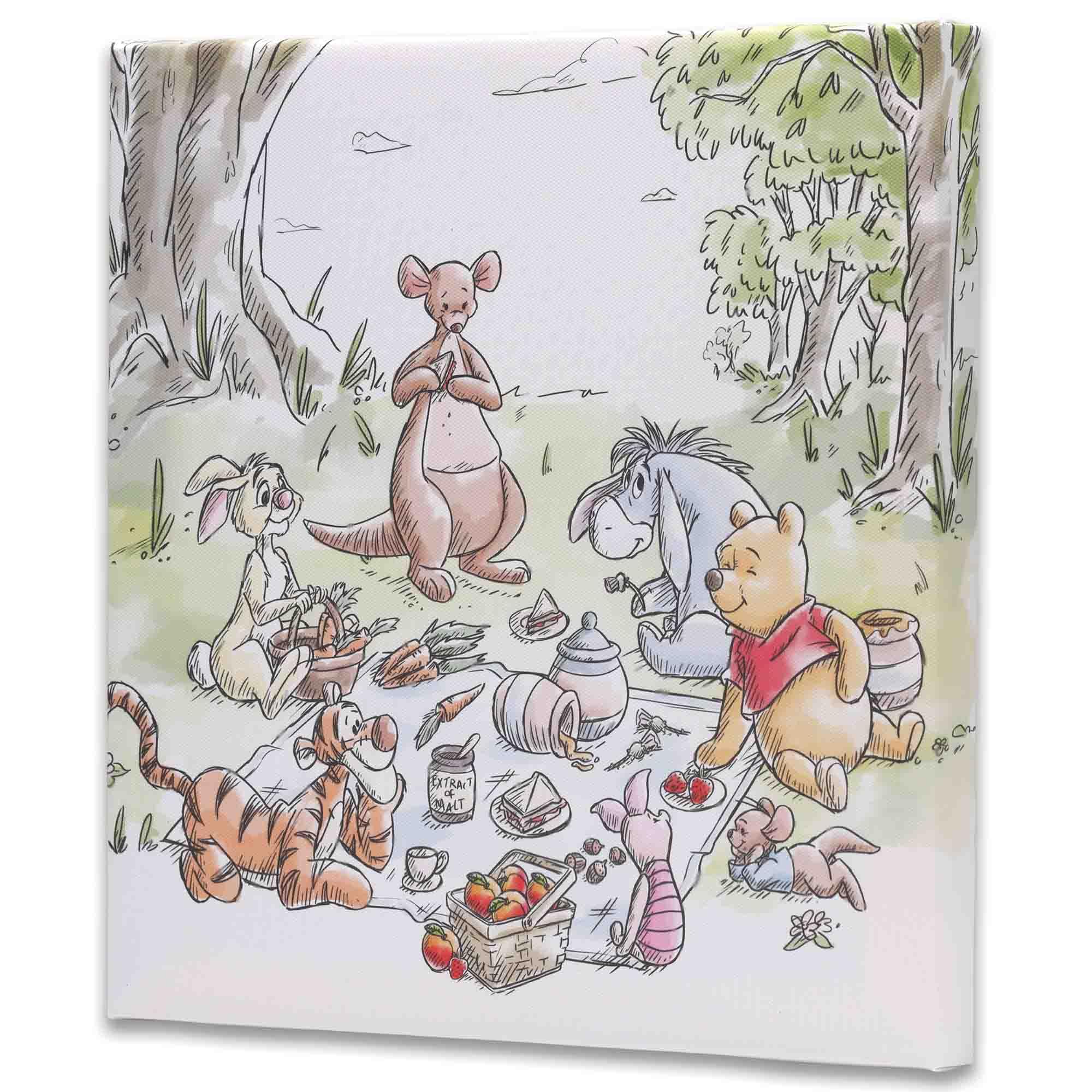 Open Road Brands Disney Winnie the Pooh Picnic Gallery Wrapped