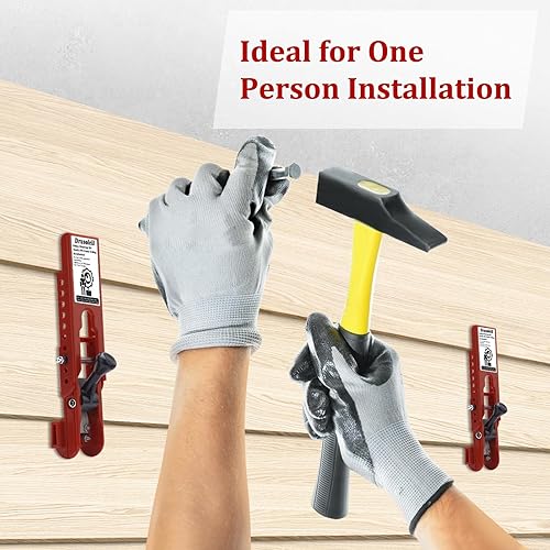 Vista 22 de Herramientas de instalación de revestimiento, kit de montaje de revestimiento con revelaciones ajustables, calibre de revestimiento de regazo hecho