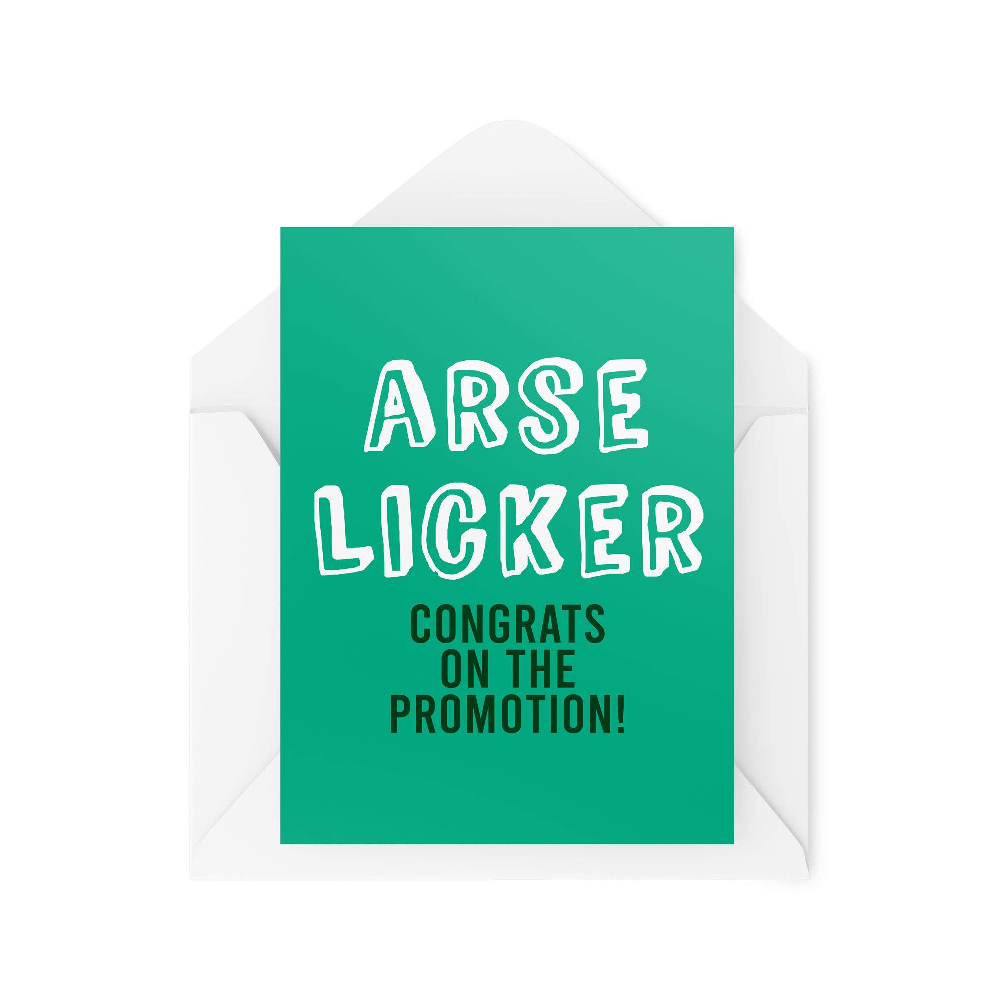 Funny Cards Congratulations On The Promotion Ass Licker New Job Work Colleague Greeting Card Witty Humour Laughter Banter Joke Fun CBH93