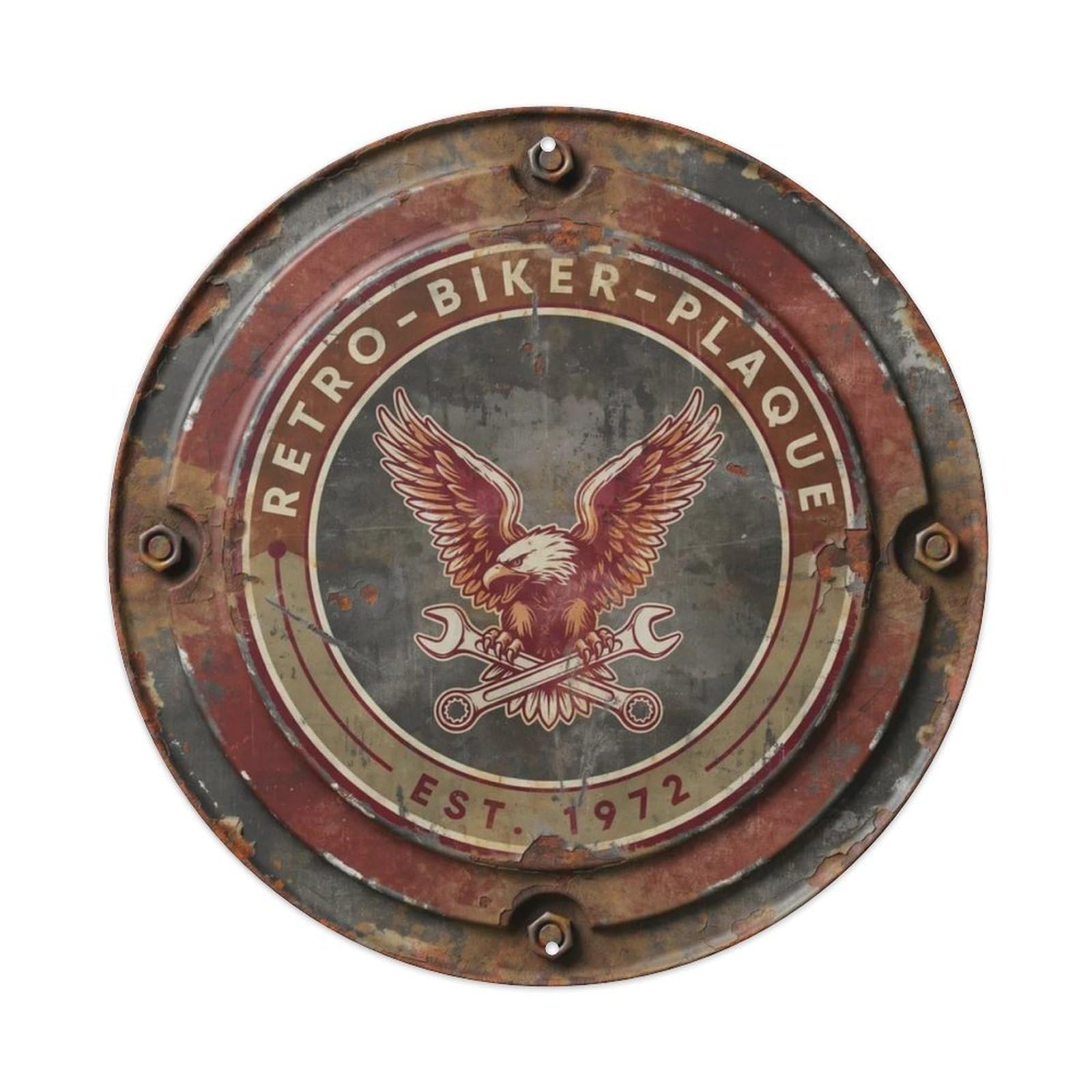 Retro-Biker-Plaque Metal Tin Sign Plaque