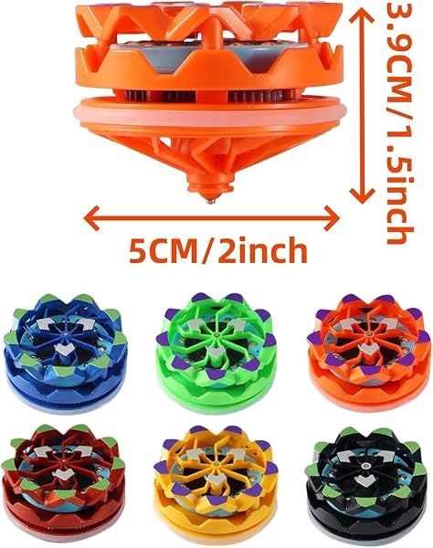 Piucrty Mitgebsel Kindergeburtstag Spiele Funkelndes Gyroskop 6 Stück Kreisel Mitbringsel Gastgeschenke Geburtstag Tombola Preise Kinder Kreiselspiel Give Aways Coole Gadgets - 2