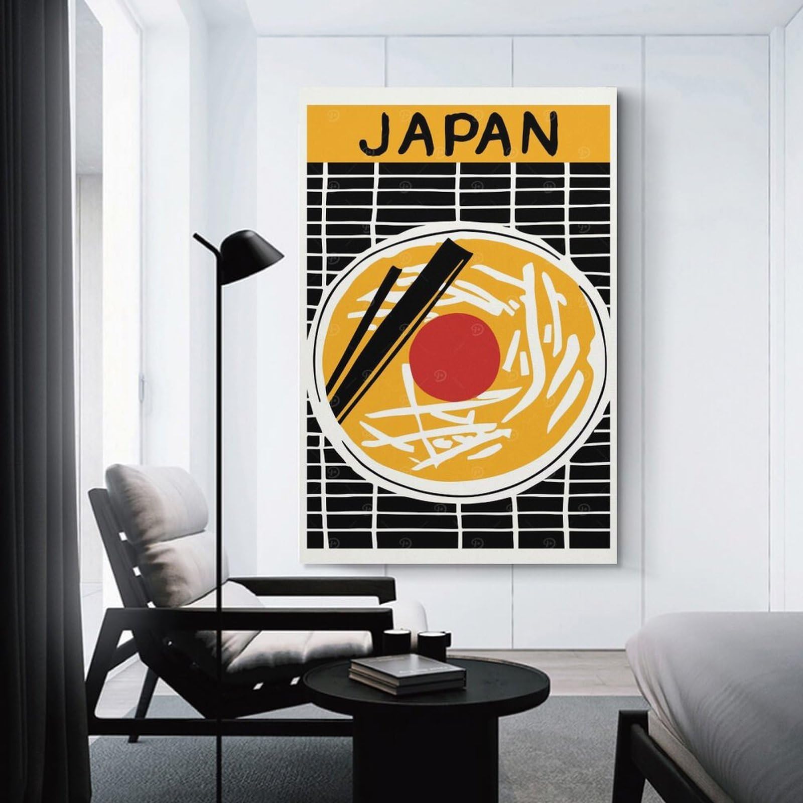 Junmoney Room Decor Wall Art Japan Ramen Art, 12x18inch(30x45cm), for Wall Displays, Bedrooms Or Room Updates, A Versatile Canvas Print for Layering
