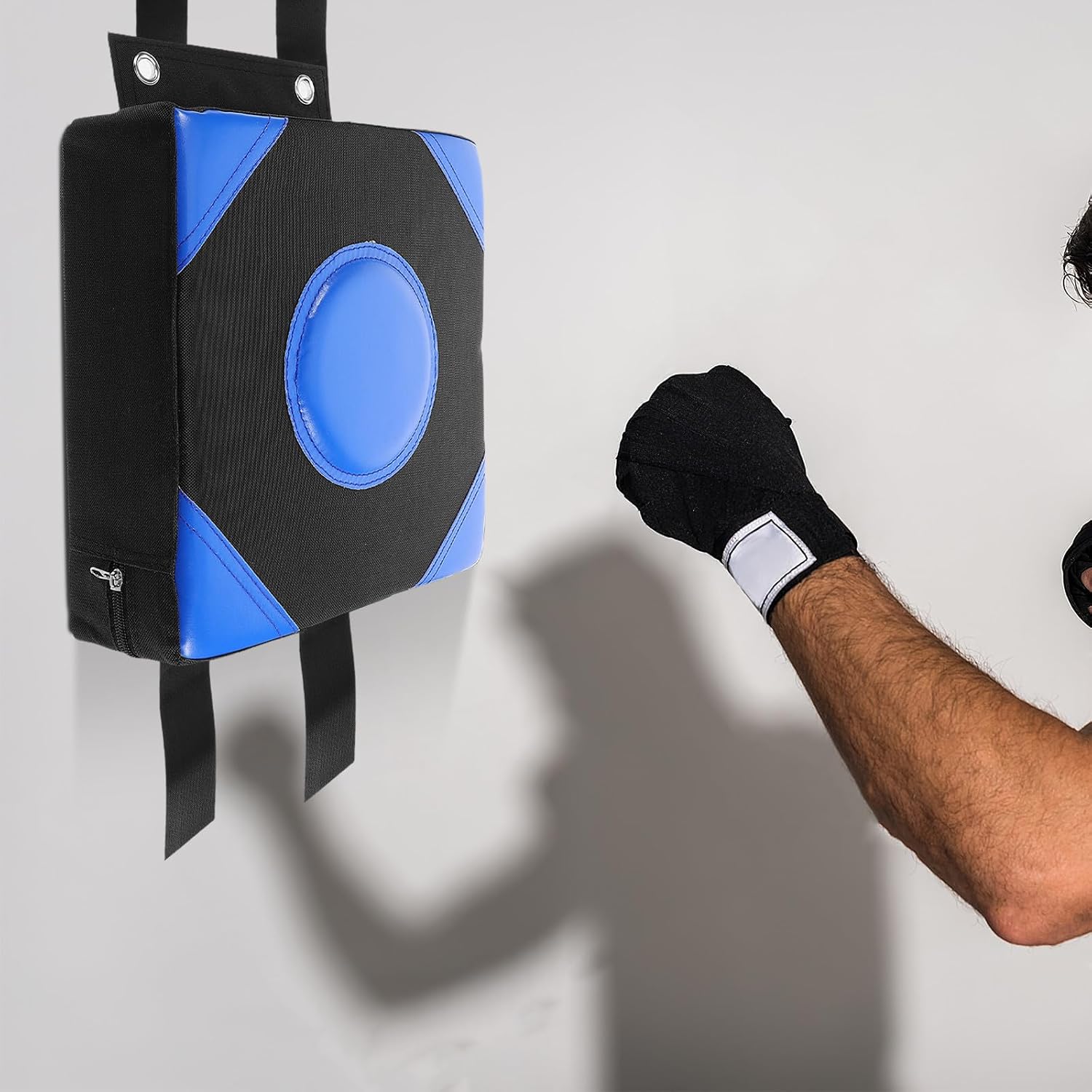 Wall Mounted Punching Bag for Adults with Pu Leather and Oxford Cloth Material, Space Saving Design for Home Boxing Training and Family Fitness Activities, Safe and Versatile