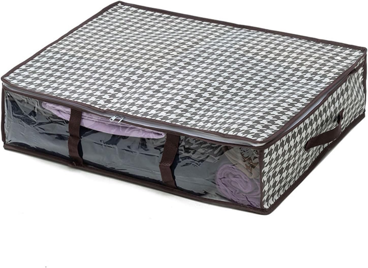 Under Bed Storage Box 2 PC Underbed Storage Bag Foldable Quilt Clothes Storage Bag Large Capacity Toys Bags(Light Grey)