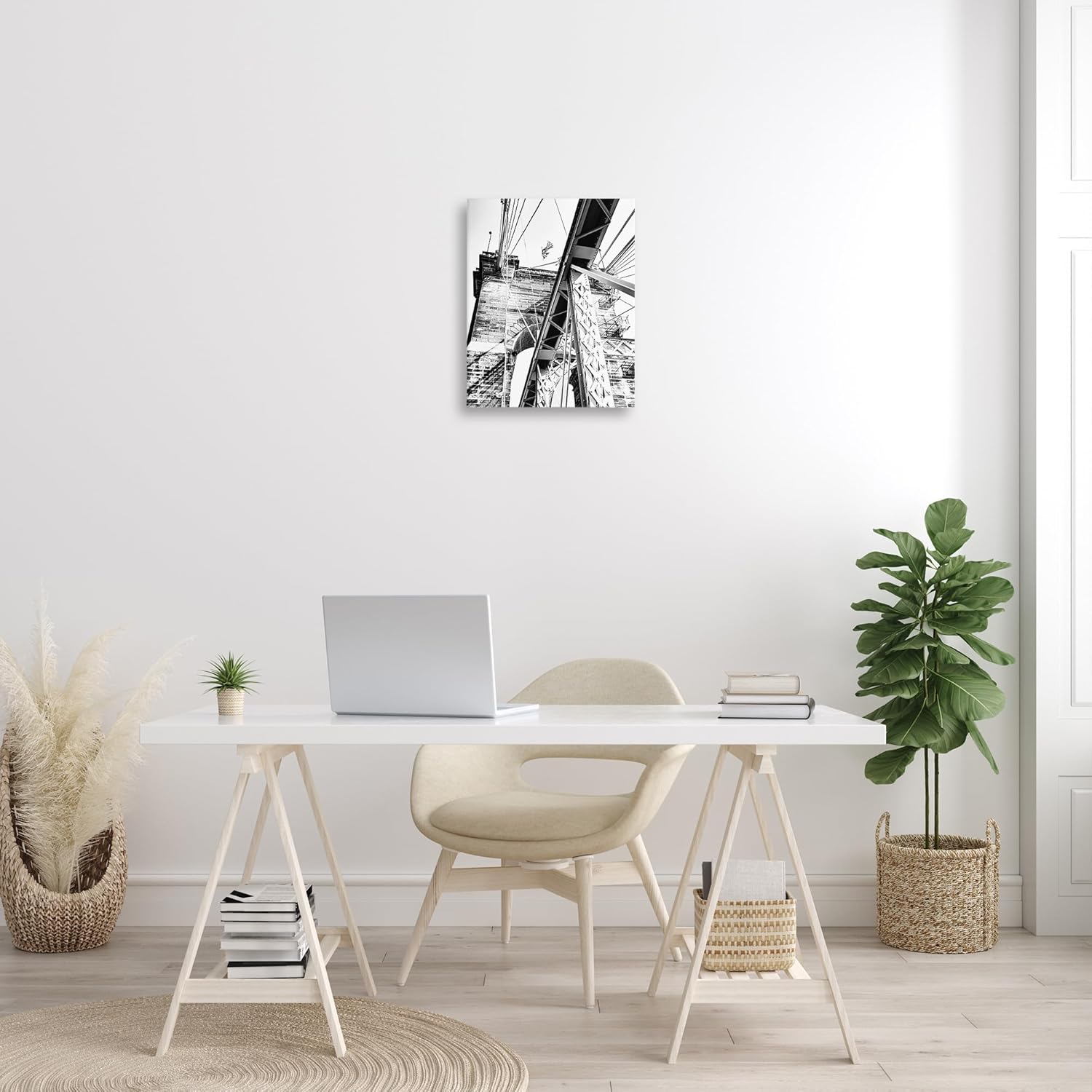 Stupell Industries Grey Urban Bridge Canvas Wall Art by Donnie Quillen