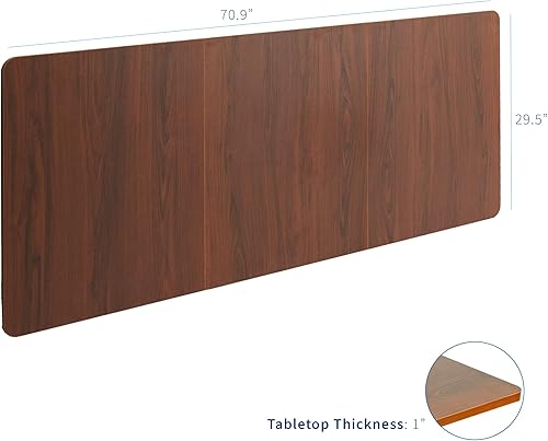 Vista 3 de VIVO DESK-TOP72-30D - Mesa universal de 71 x 30 pulgadas para marcos de escritorio estándar y sentados a pie, altura ajustable para el hogar