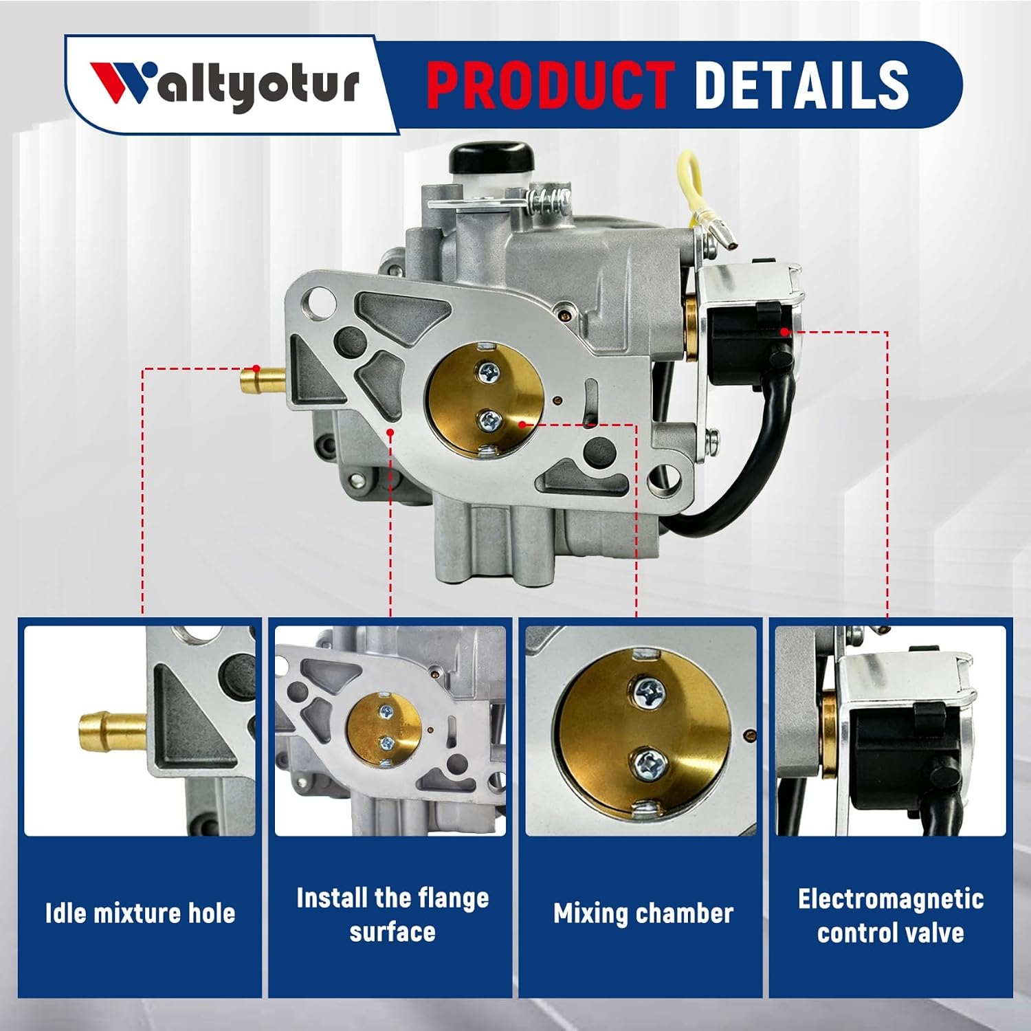 waltyotur Carburetor 24 053 34 24 853 34-S Replacement for Kohler Command CH20 CH22 CH25 CH26