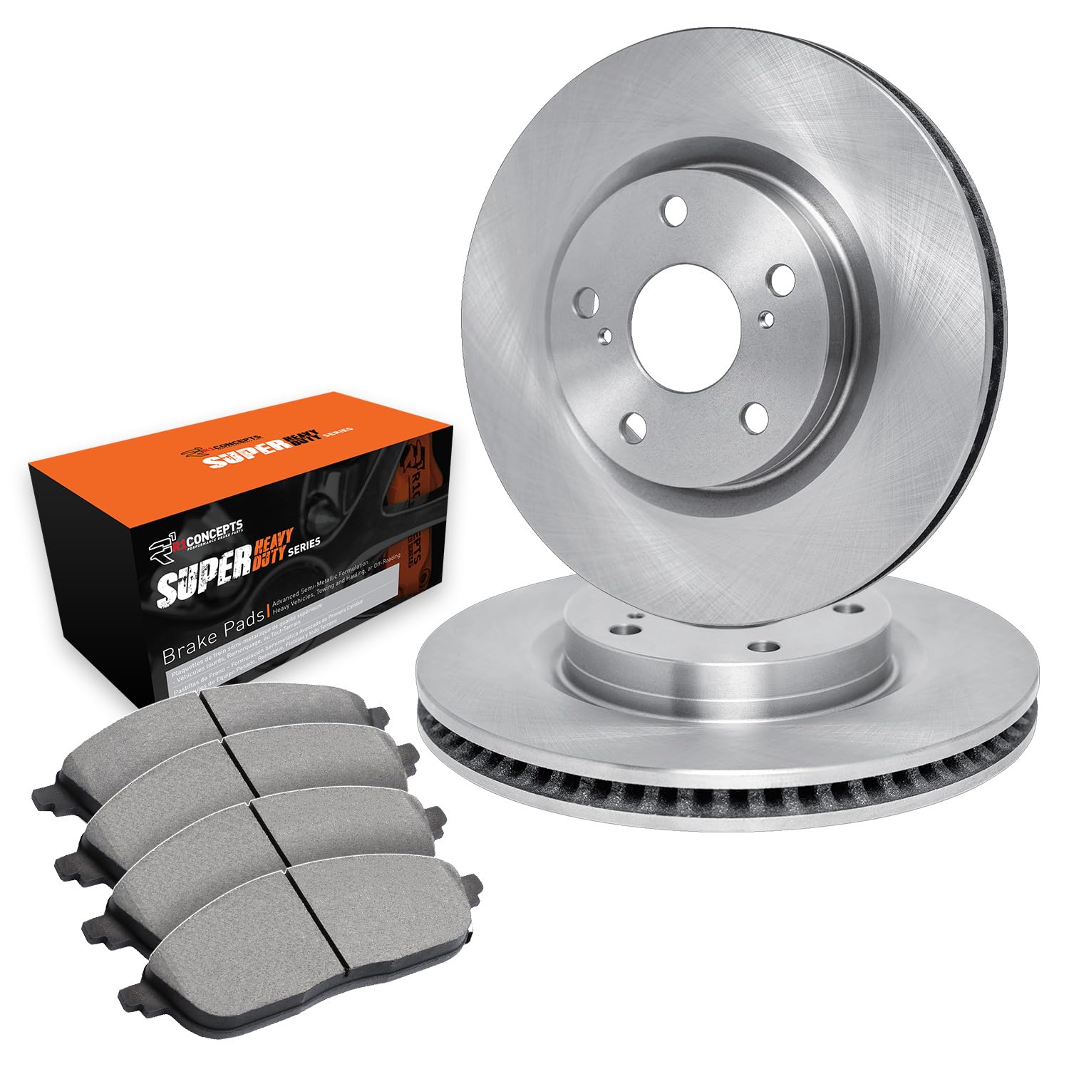 (Incomplete)R1 Concepts Front Brakes and Rotors Kit |Front Brake Pads| Brake Rotors and Pads| Super Duty Brake Pads and Rotors|fits 2002-2005 Ford Explorer; Mercury Mountaineer