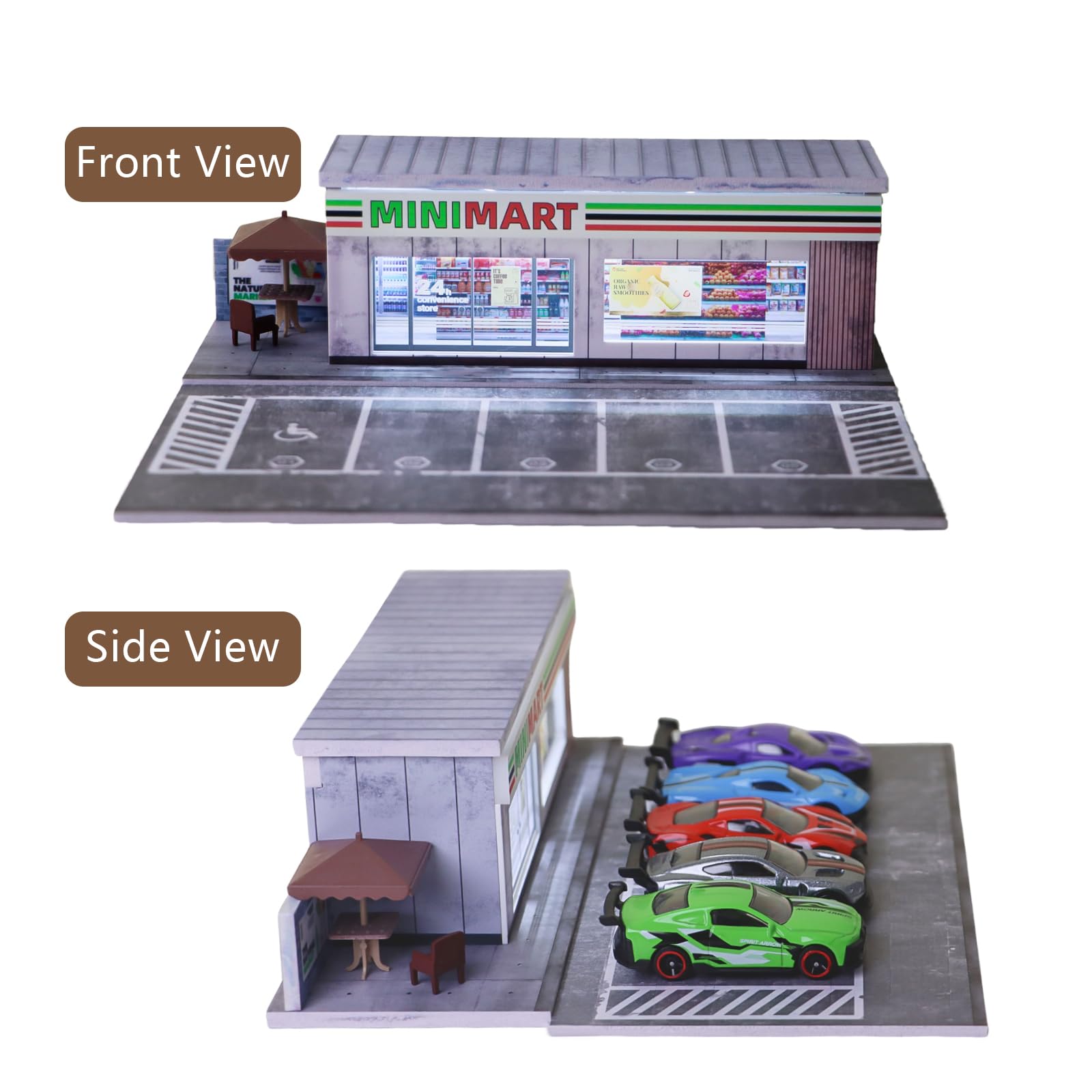 ☆ 1/64 Diorama Item Amazon.com: Bivitre 1/64 Diorama Display Case Garage with LED