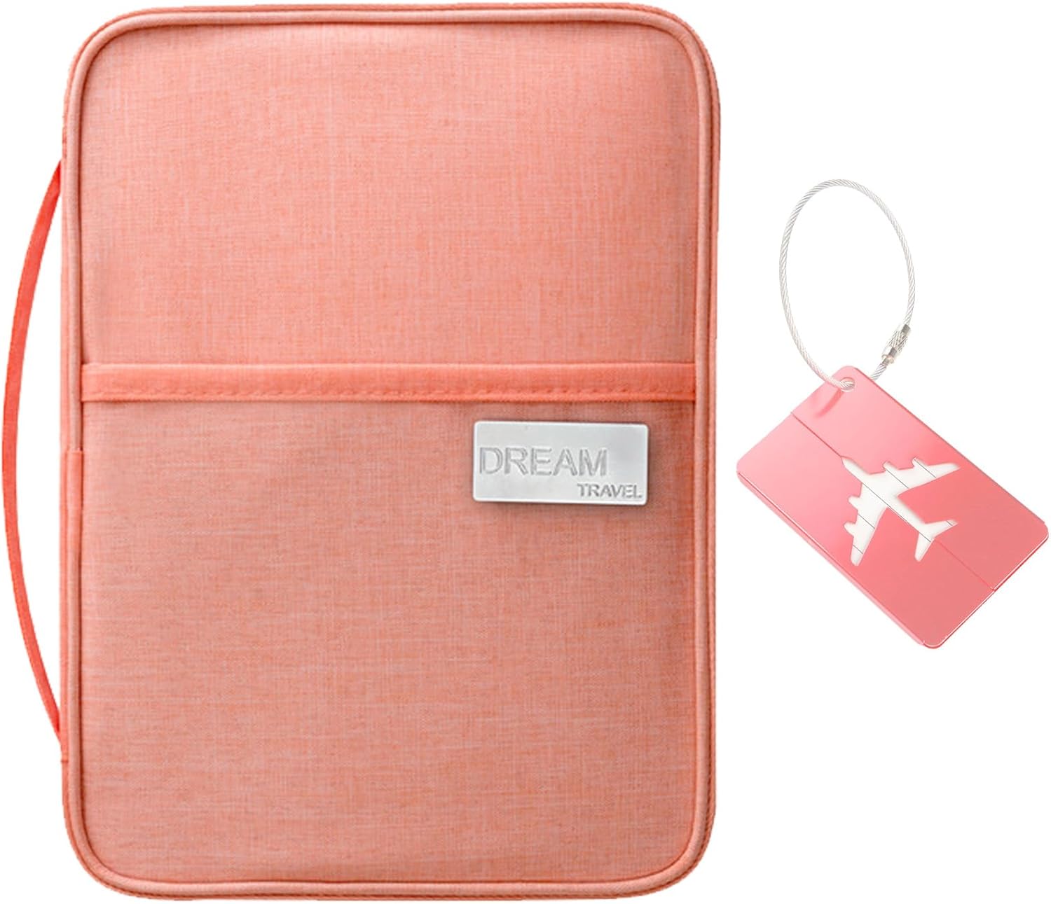 VEGCOO Passport Holder Travel Wallet, Waterproof Enlarged Travel Document Holder Unisex with Same-Color Luggage Tags, Travel Wallet Organizer for Passports, Air Tickets, ID Cards, Money, Keys (Pink) VEGCOO Passport Holder Travel Wallet, Waterproof Enlarged Travel Document Holder Unisex with Same-Color Luggage Tags, Travel Wallet Organizer for Passports, Air Tickets, ID Cards, Money, Keys (Pink)
