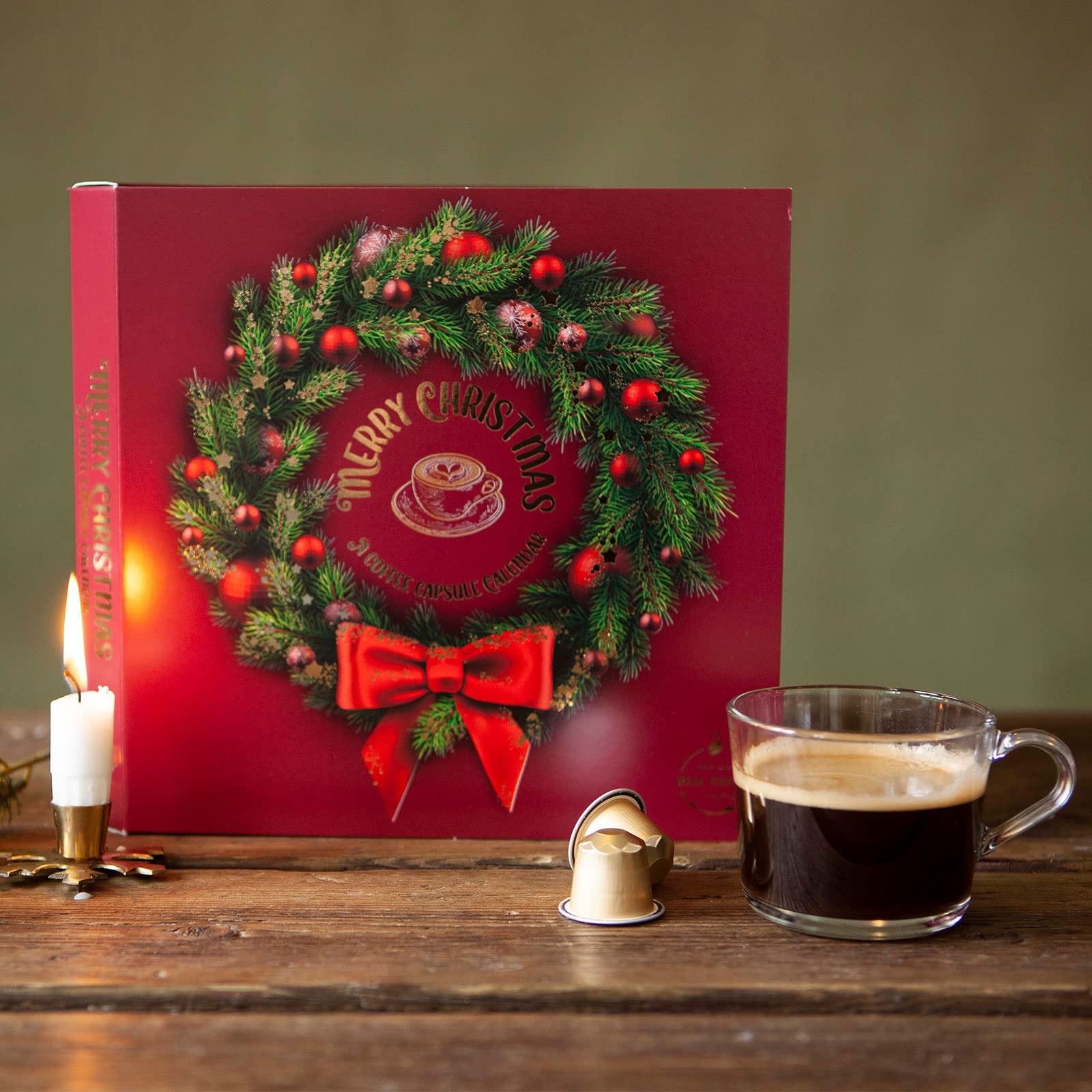 Amazon.com: Christmas Advent Calendar with 24 Nespresso Compatible Pods  from Real Coffee. Recyclable Original Line Aluminium Capsules. One Capsule  for Each Day. Explore 11 Delicious Varieties. Red Edition : Everything Else