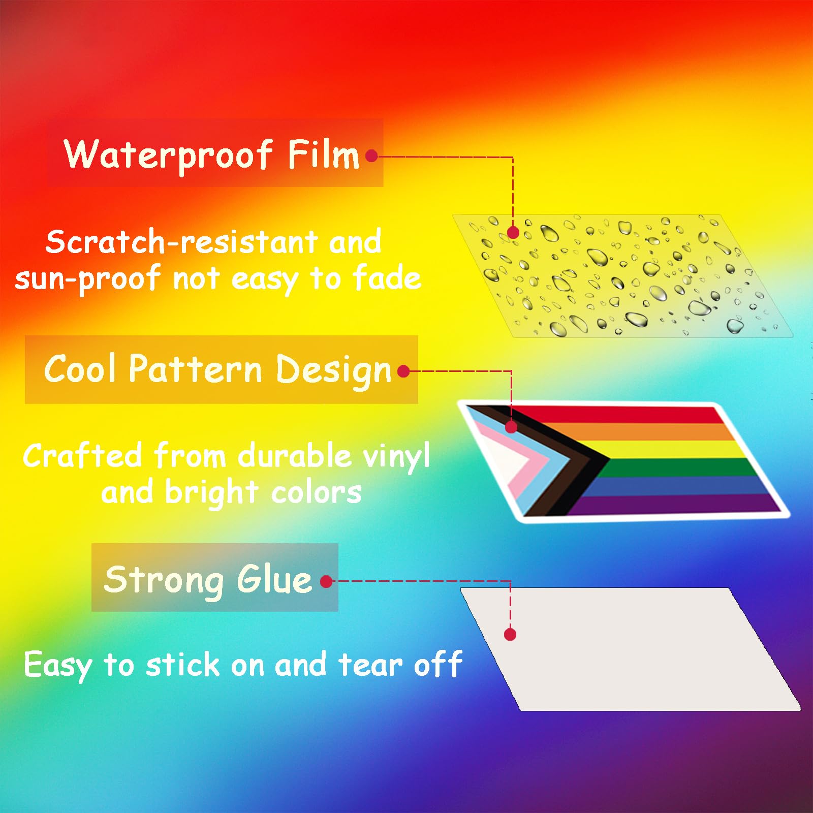 MEPLUM Pride Stickers Bulk, 300 PCS LGBTQ+ Gay Assorted Pride Stickers Pack for Trans Bi Lesbian Ace Pan Nonbinary Ally Gay Stuff Accessories Present Water Bottle Laptop