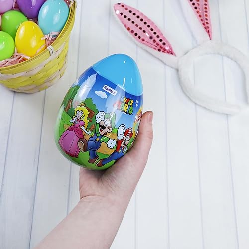 Miniatura 3 de Super Mario - Huevo de Pascua gigante relleno de caramelos duros Smarties, 2.68 onzas